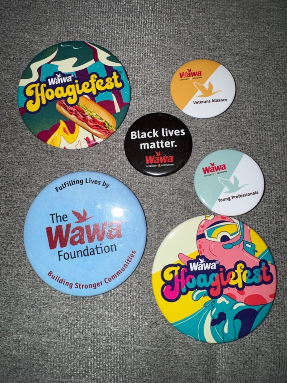 Authentic WAWA Buttons (bundle of 6)